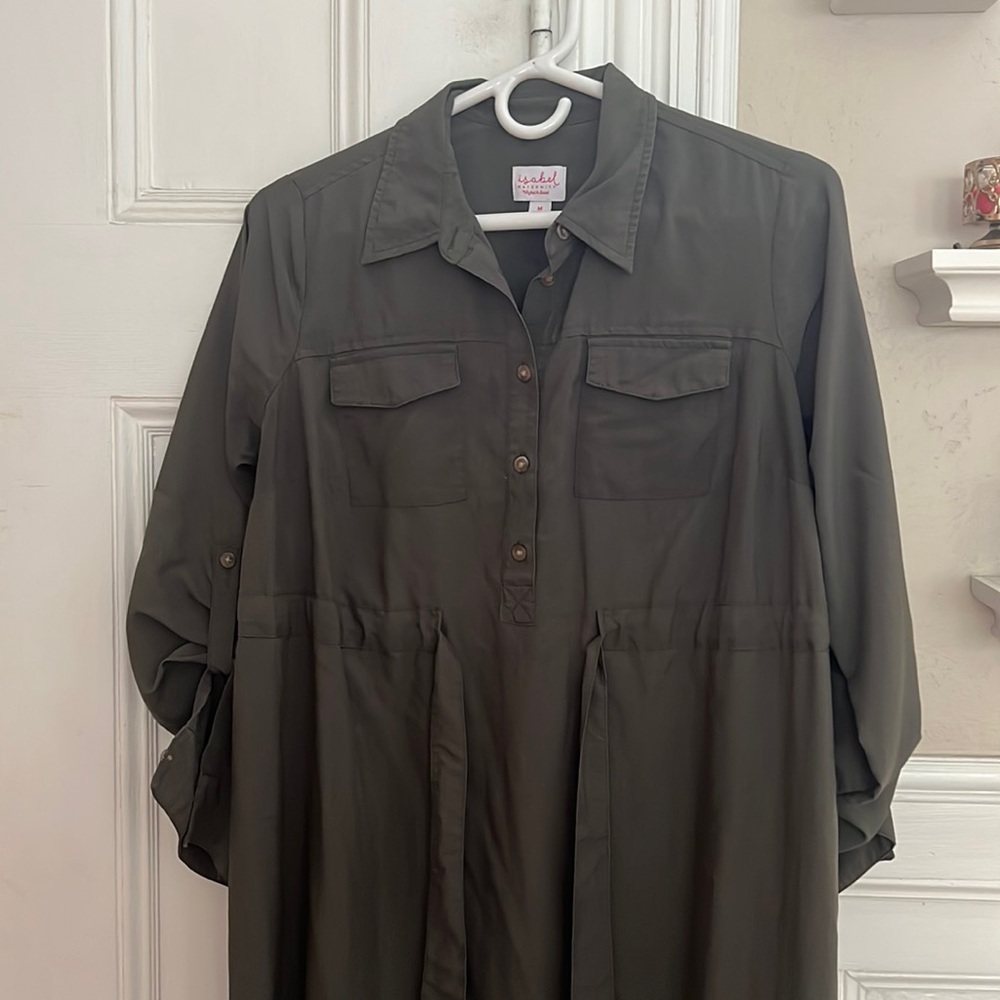 Isabel Maternity Olive dress